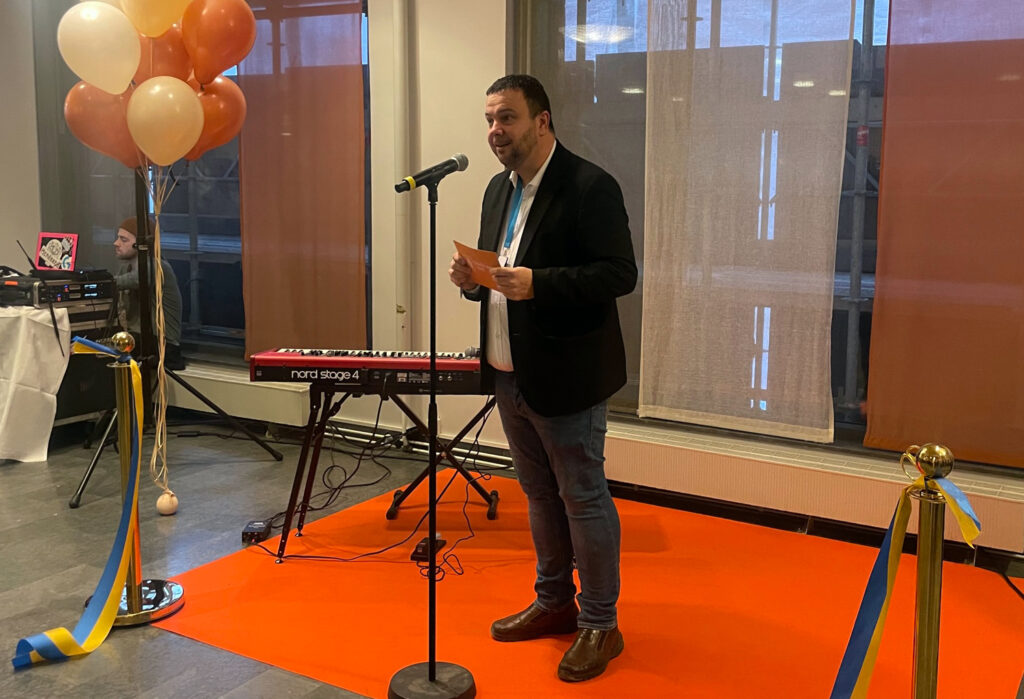 Knut Nygaard, rektor på Komvux Kista invigningstalar